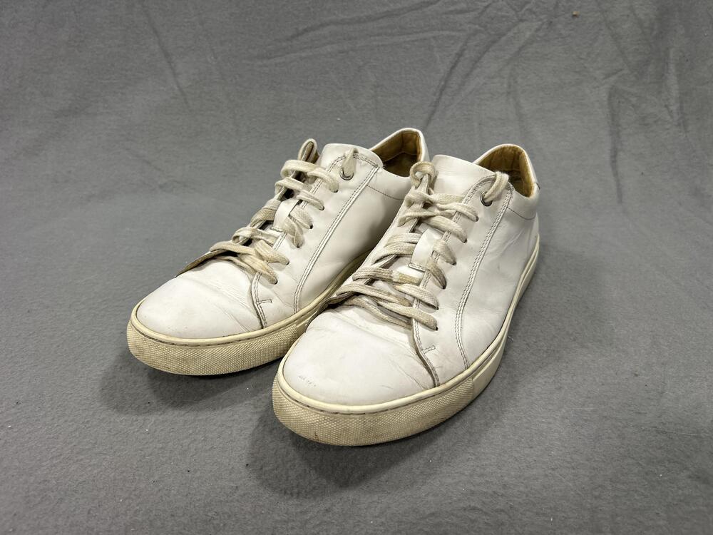 SUITSUPPLY Shoes Mens Size 11 White Leather Low Top Casual Lace Up Sneaker